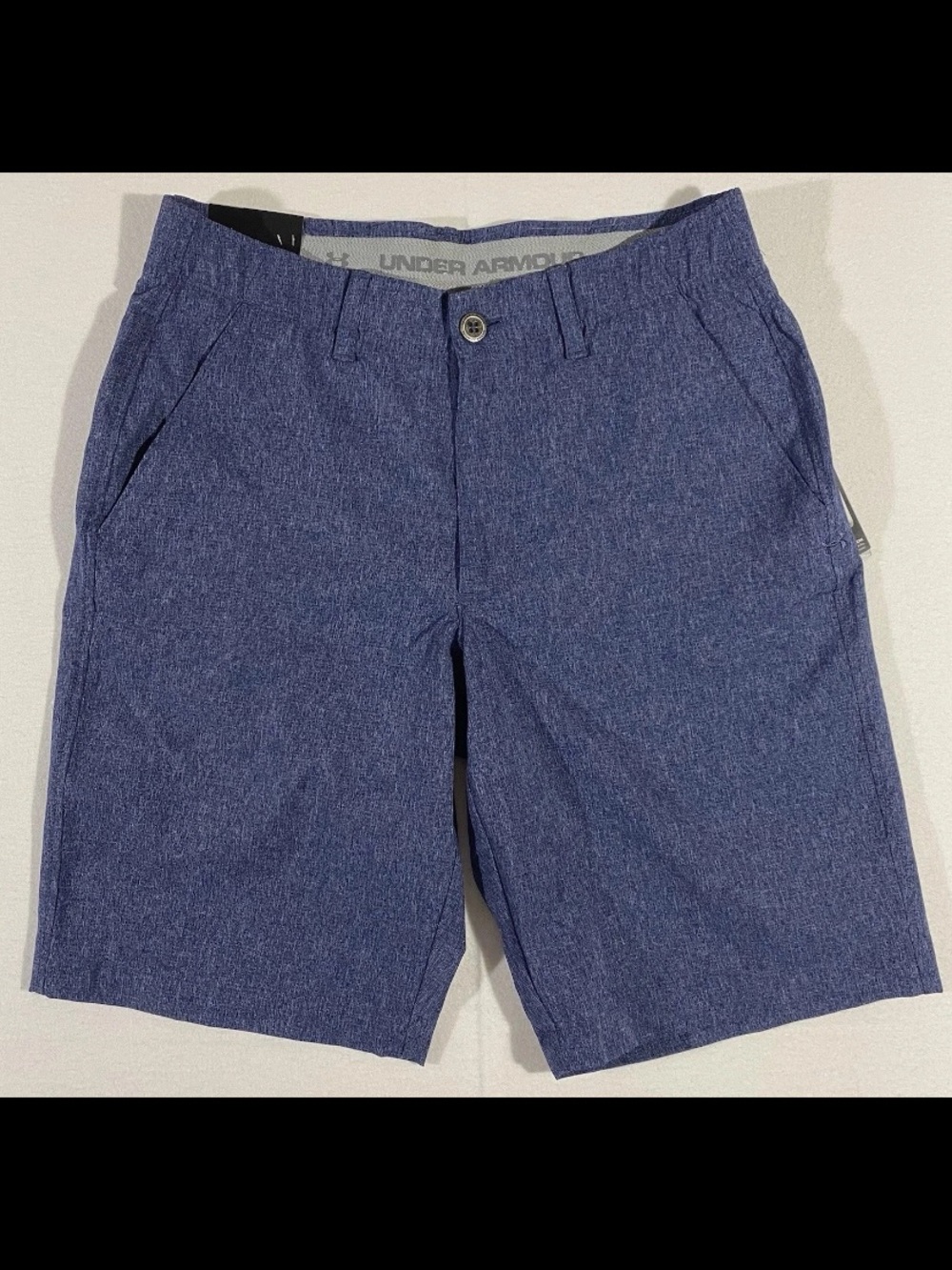 Under Armour Men's Navy Heather HeatGear Flat Front Golf Shorts NWT